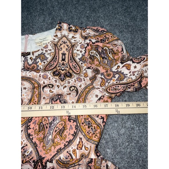 Anthropologie X Kachel Dress Womens Size XS Petite  Pink Paisley Maxi Tiered - Picture 8 of 13